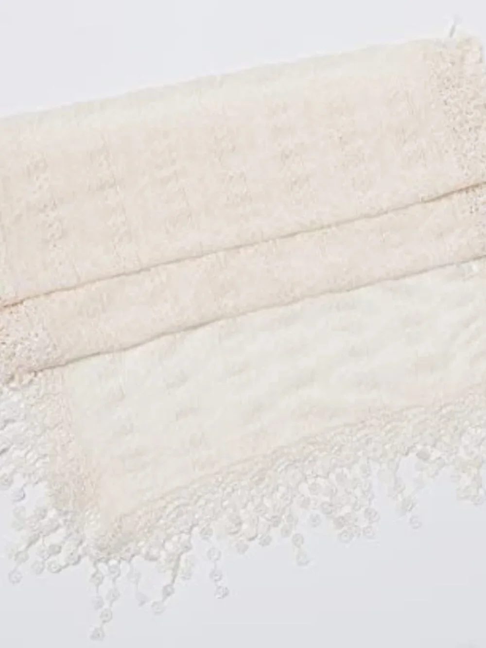 Lightweight Floral Lace Fringe Scarf Bridal Shawl Wrap for Women